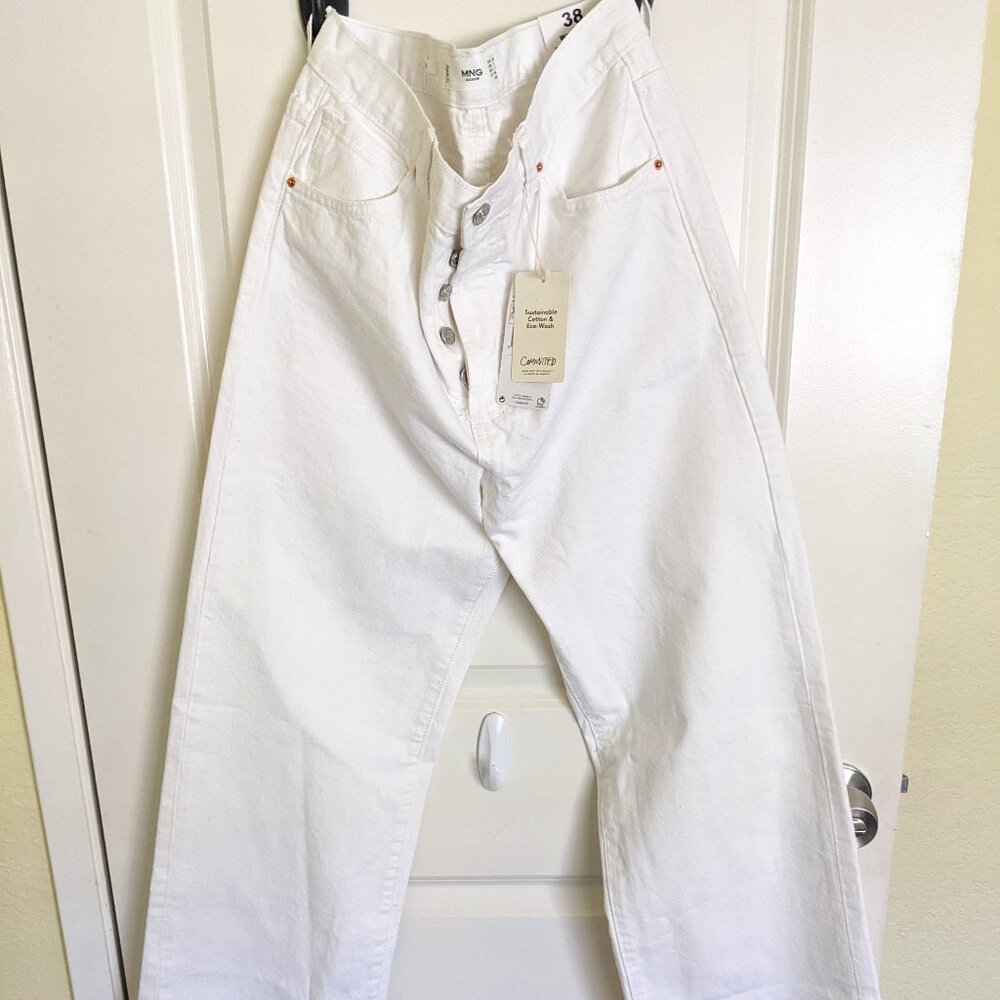 Mango High-rise wide leg jeans